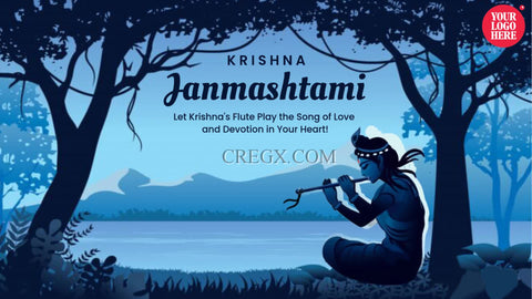 Krishna Janmashtami Wishes Video Template