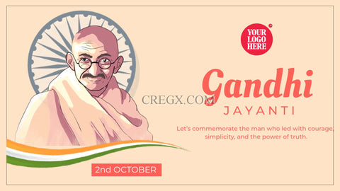 Gandhi Jayanti Wishes Video Template