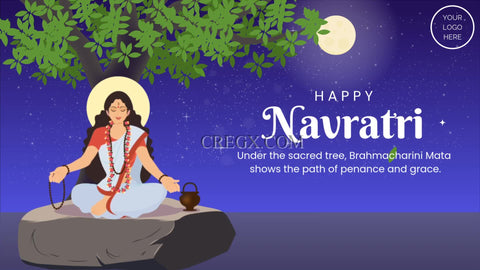 Navratri | Brahmacharini Video Template