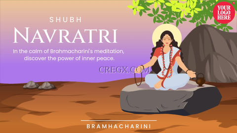 Shubh Navratri Video Template | Brahmacharini Video Template