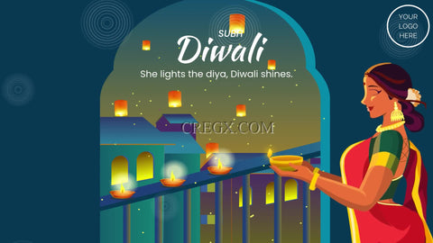 Diwali Wishes Video Template