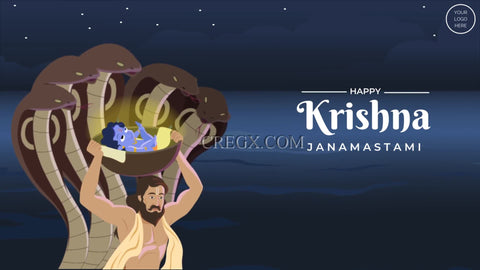 Happy Krishna Janmashtami Video Template