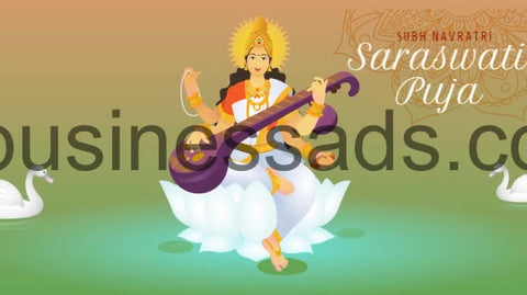 Saraswati Puja Dussehra Templates