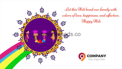 Holi Wishes Video Template