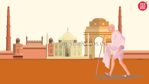 Gandhi Jayanti Wishes Video Template