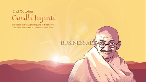 Gandhi Jayanti Wishes Video Template