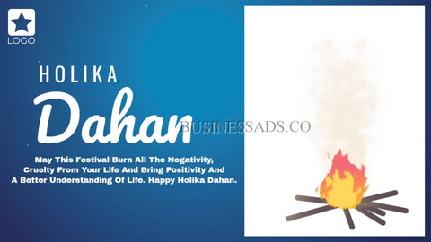 Holi | Holika Dahan Wishes Video Template