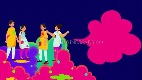 Holi Greetings Video Template