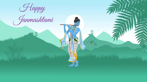 Happy Krishna Janmashtami Video Template