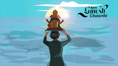 Ganesh Visarjan Video Template