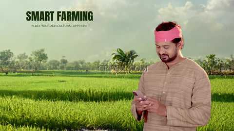 Farmer using Online App