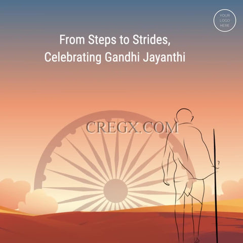 Gandhi Jayanti Wishes Video Template